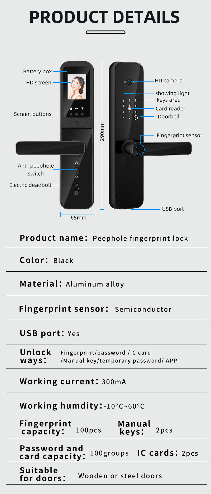 TouchNView Lock - Slim deurslot