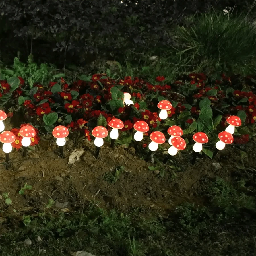 GlowShroom™ Solar-Lichterkette in Pilzform
