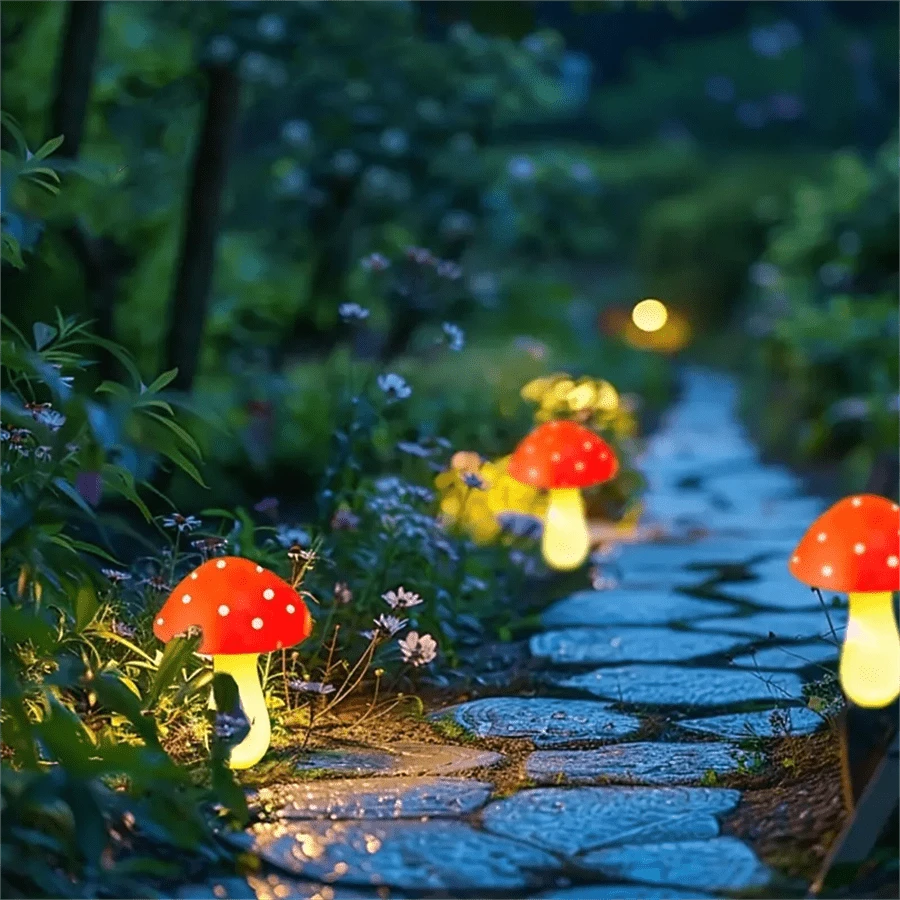 GlowShroom™ Solar-Lichterkette in Pilzform