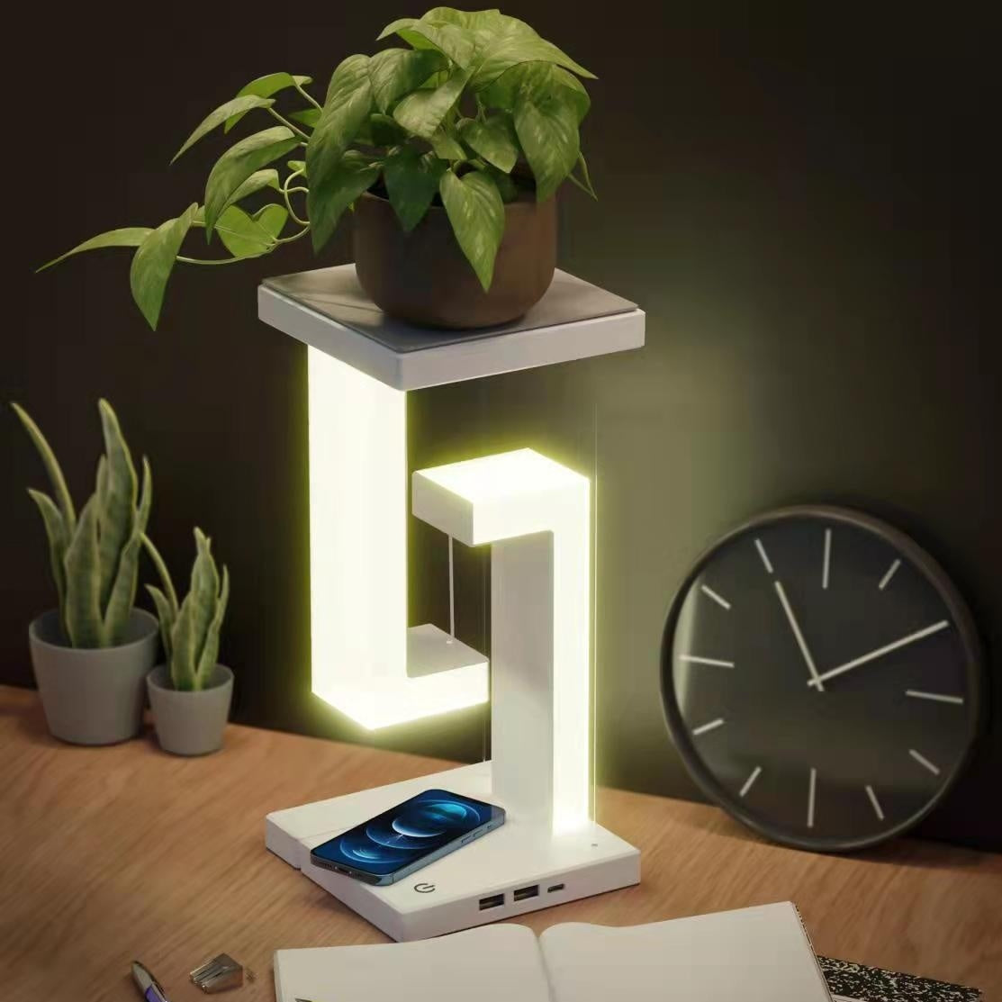 LumiFloat – Draadloze LED-bureaulamp met oplaadfunctie