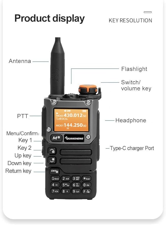 Quansheng UV K5™ – Multiband-AM/FM-Kommunikationsradio