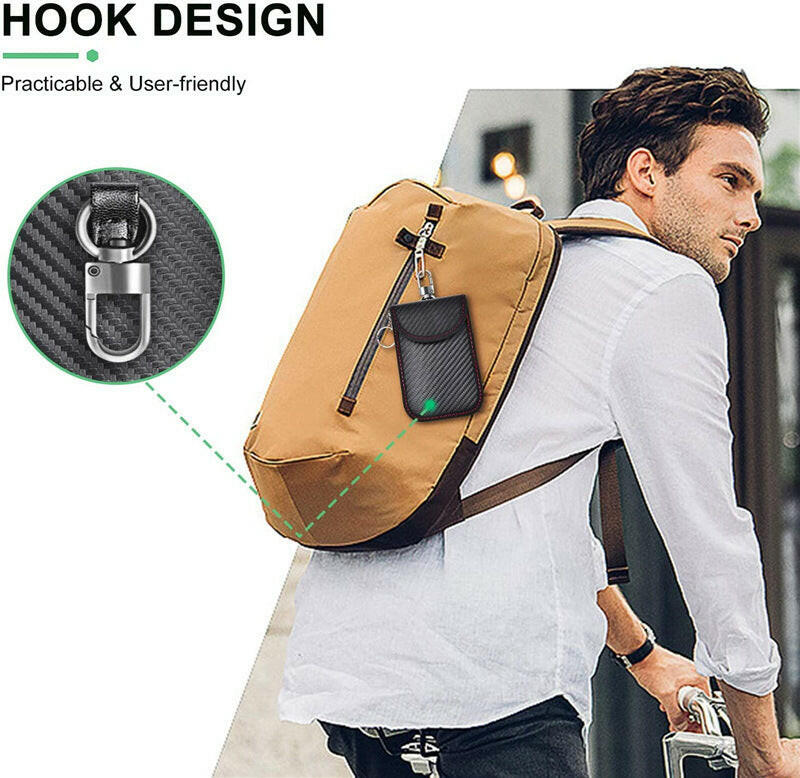 Premium car key protection case with RFID blocking technology for enhanced security and anti-theft measures.