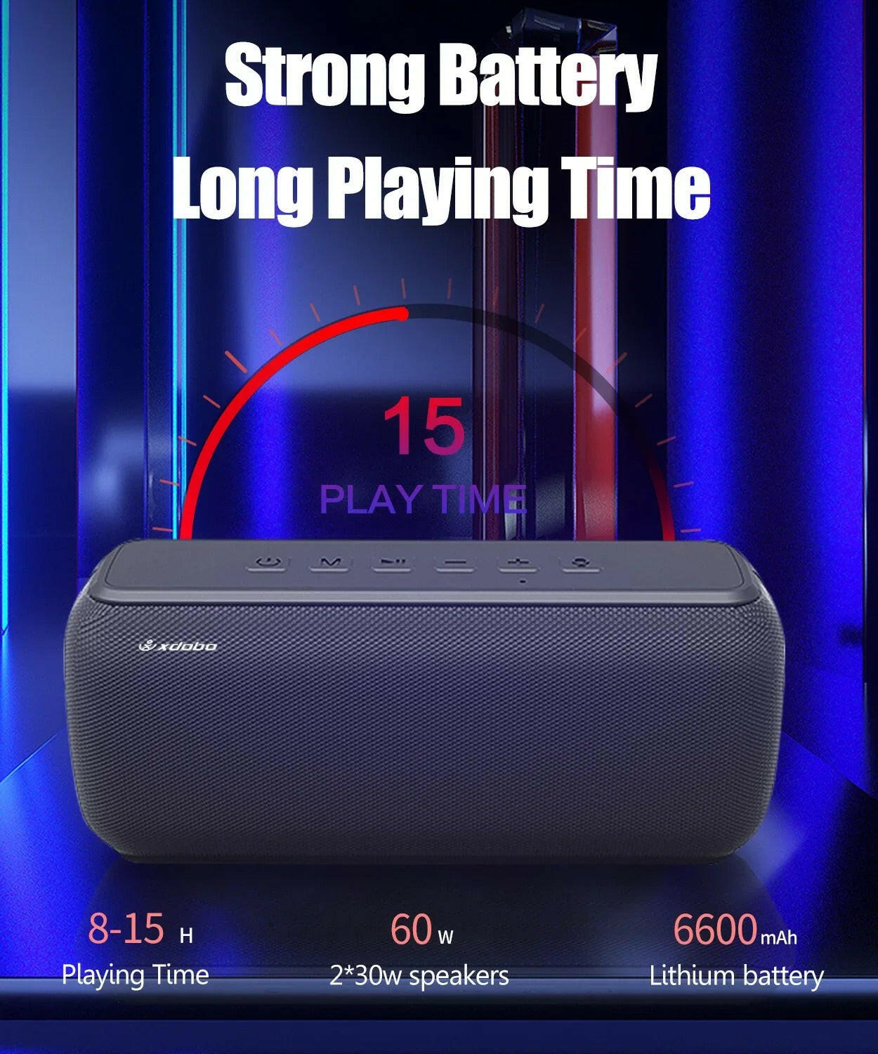 Portable Bluetooth speakers with built-in power bank feature, ideal wireless speakers for travel and outdoor use.
