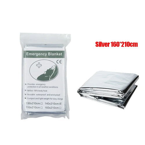 Notfall-Thermo-Poncho-Decke, leicht, faltbar, wasserabweisend