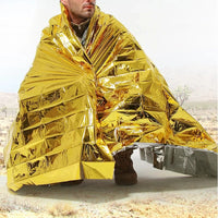 Notfall-Thermo-Poncho-Decke, leicht, faltbar, wasserabweisend