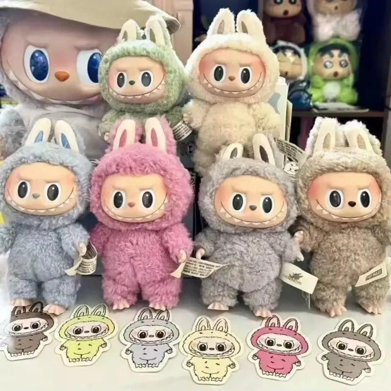 Labubu Macaron collectible figure alongside Walter White Funko Pop and Squid Game Funko Pop for collectors.