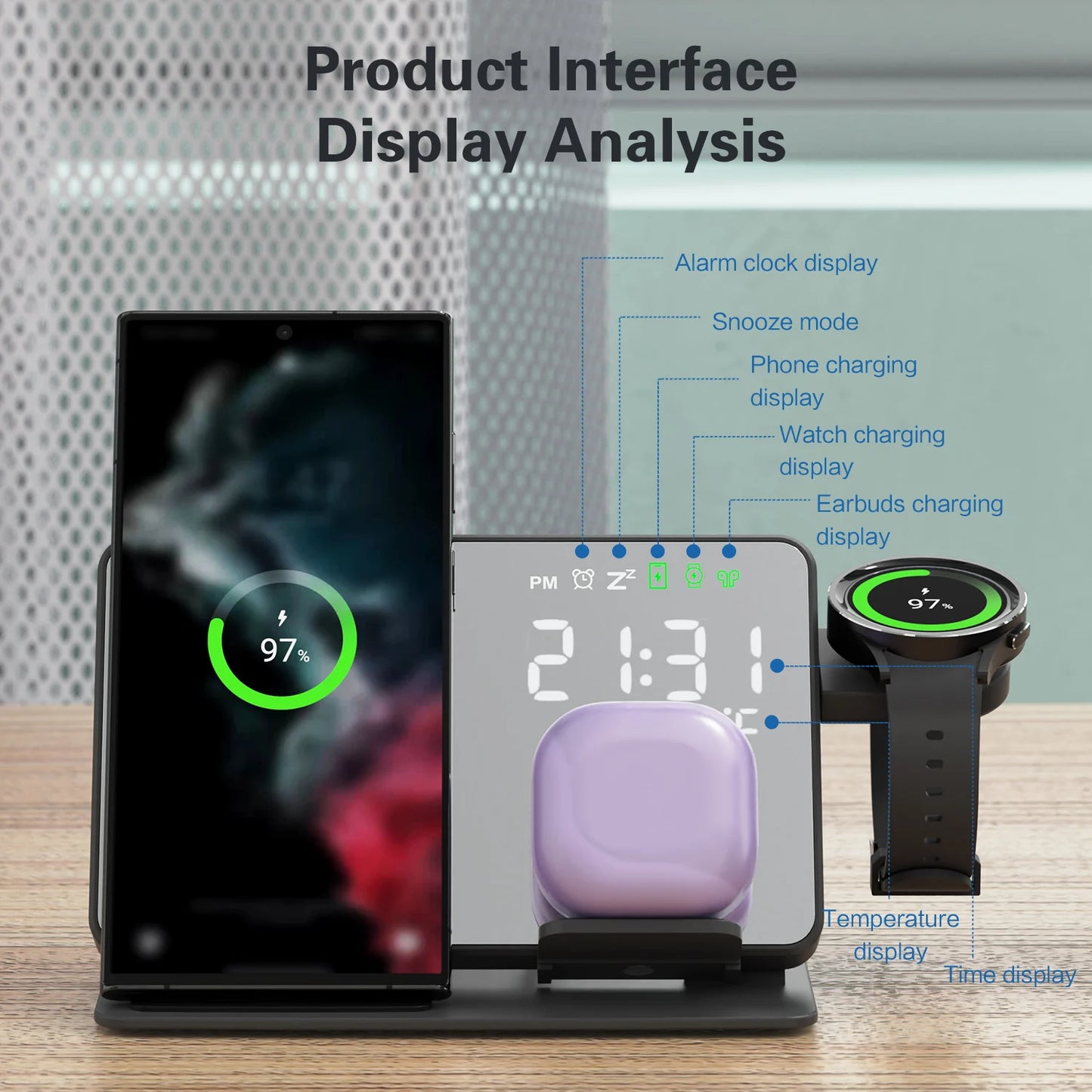 GalaxyClock™ - Draadloos oplaadstation