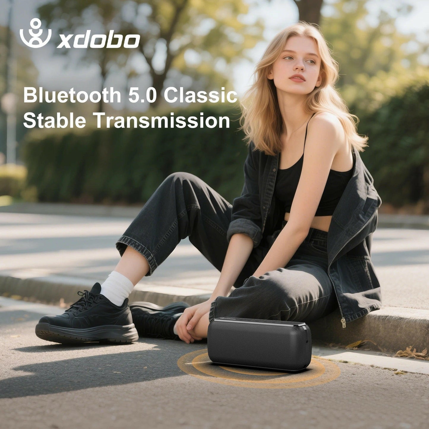 Portable Bluetooth speakers with built-in power bank feature, ideal wireless speakers for travel and outdoor use.