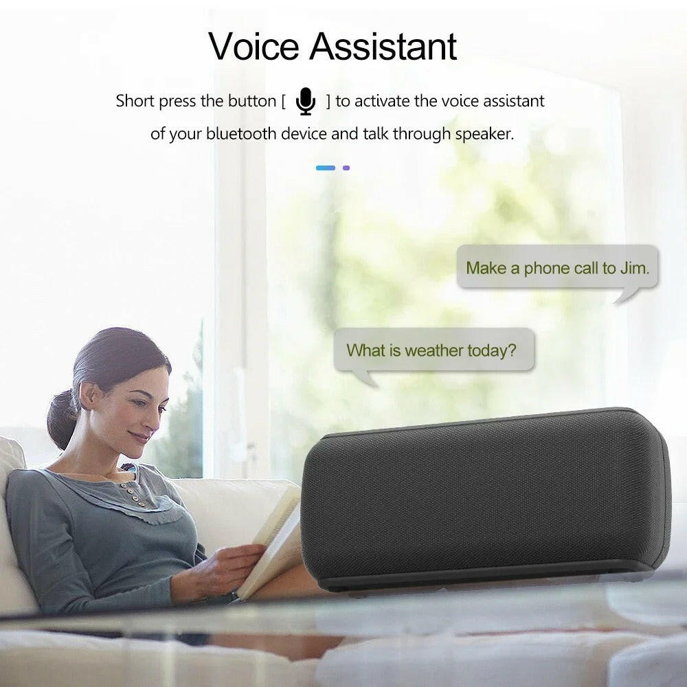 Portable Bluetooth speakers with built-in power bank feature, ideal wireless speakers for travel and outdoor use.