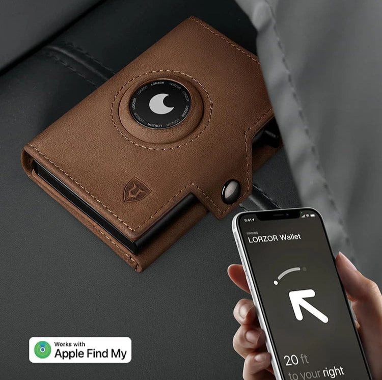 RFID Genuine Leather Anti-theft Wallet with Coin Pocket
