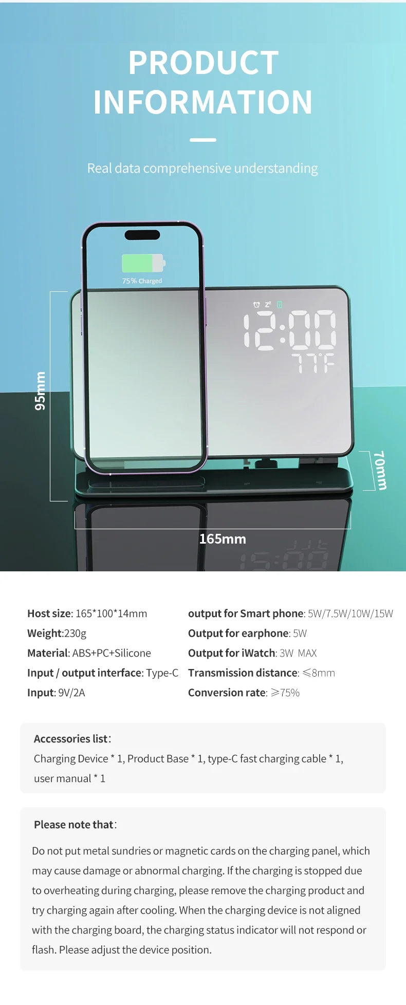 GalaxyClock™ - Draadloos oplaadstation