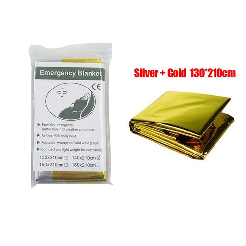 Notfall-Thermo-Poncho-Decke, leicht, faltbar, wasserabweisend