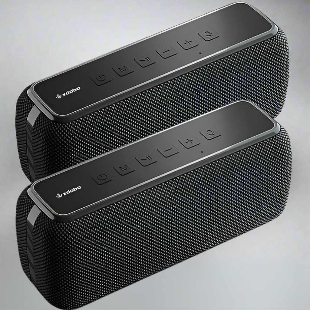 Portable Bluetooth speakers with built-in power bank feature, ideal wireless speakers for travel and outdoor use.