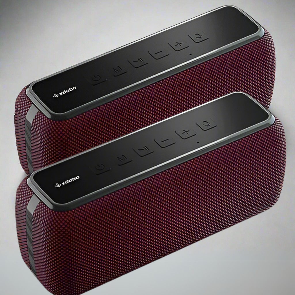 Portable Bluetooth speakers with built-in power bank feature, ideal wireless speakers for travel and outdoor use.