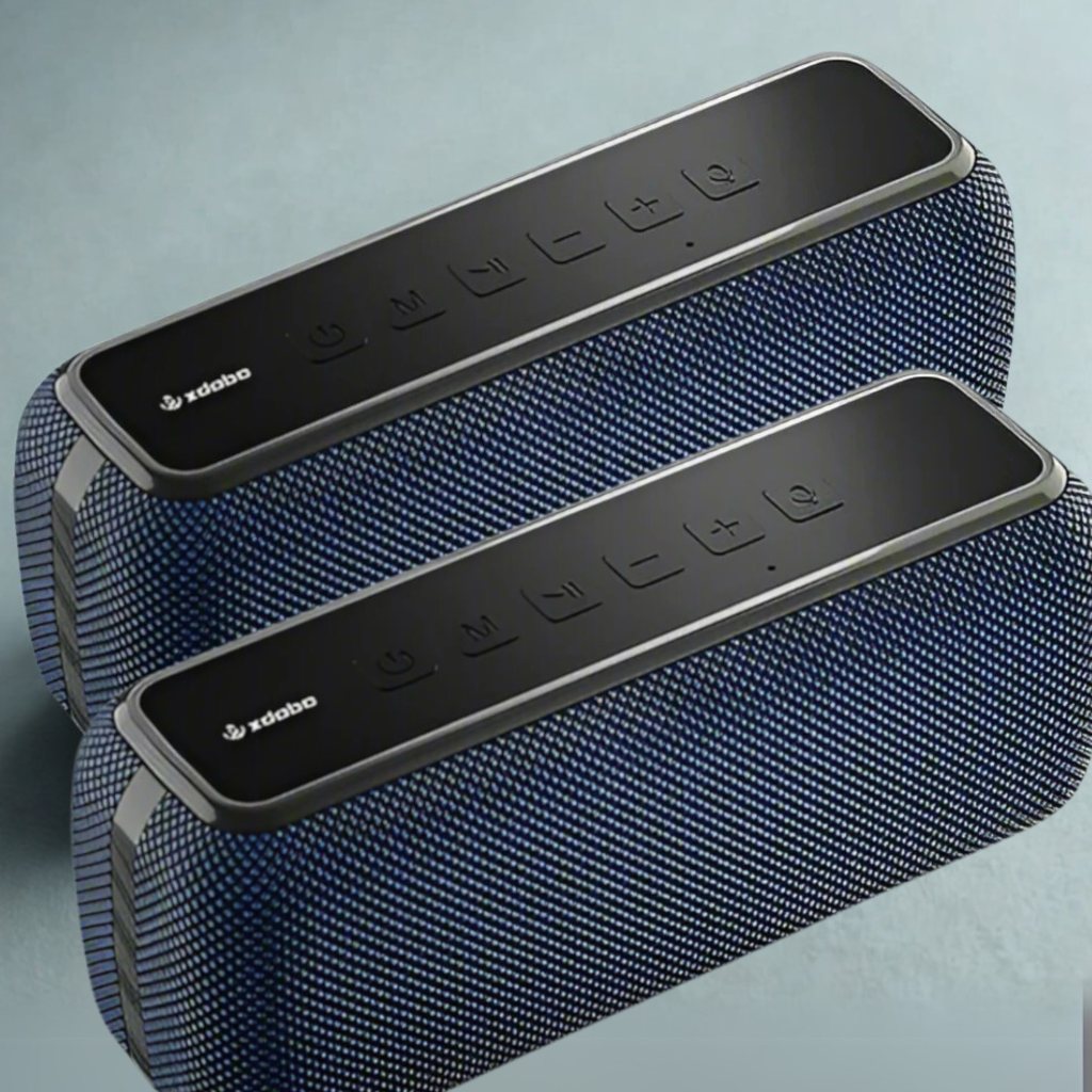 Portable Bluetooth speakers with built-in power bank feature, ideal wireless speakers for travel and outdoor use.