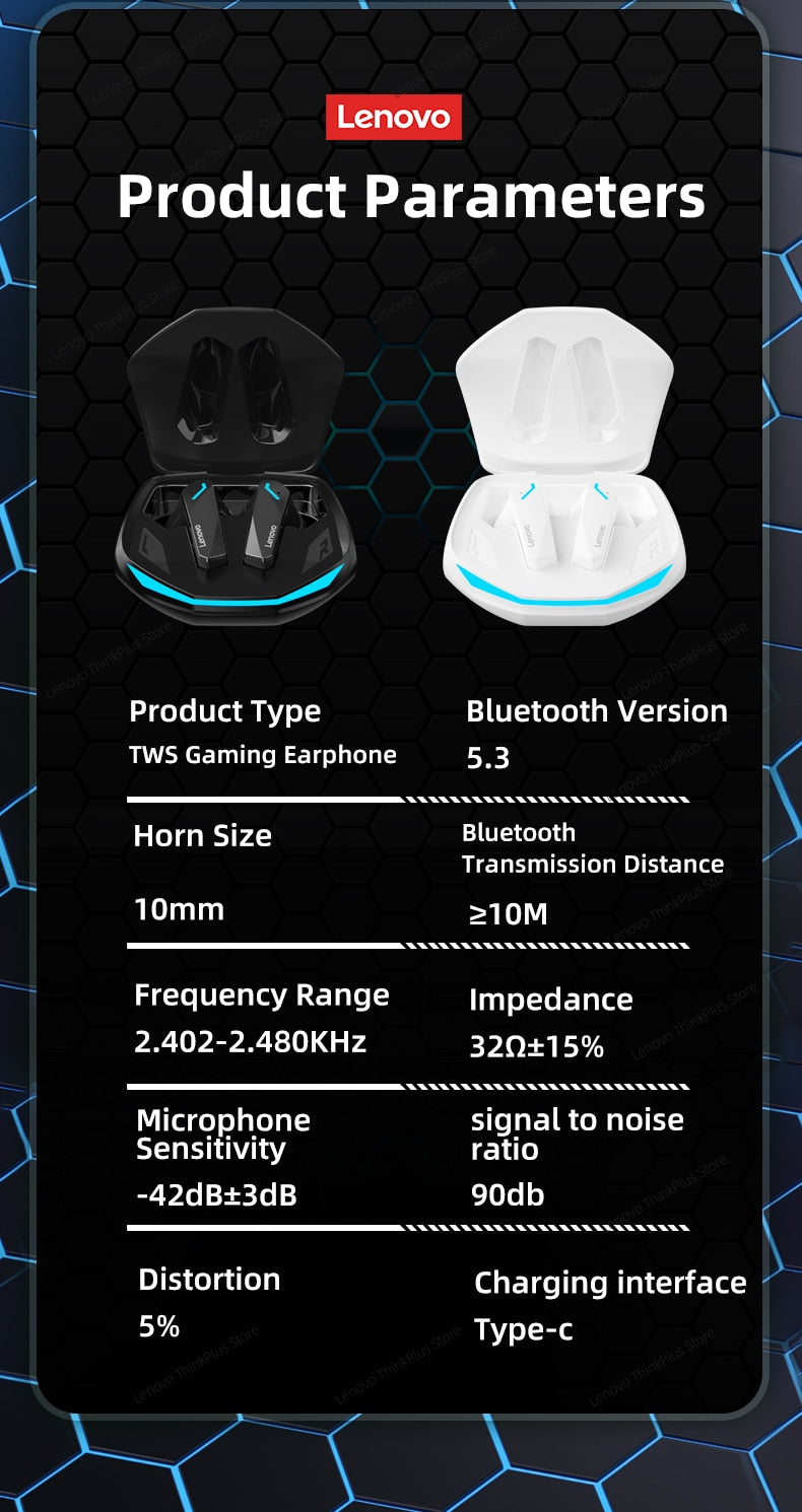 Lenovo GM2 Pro Bluetooth 5.3-oortelefoons