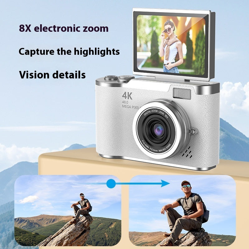 4K HD digitale camera met roterend scherm - Leg het leven vast in verbluffende details