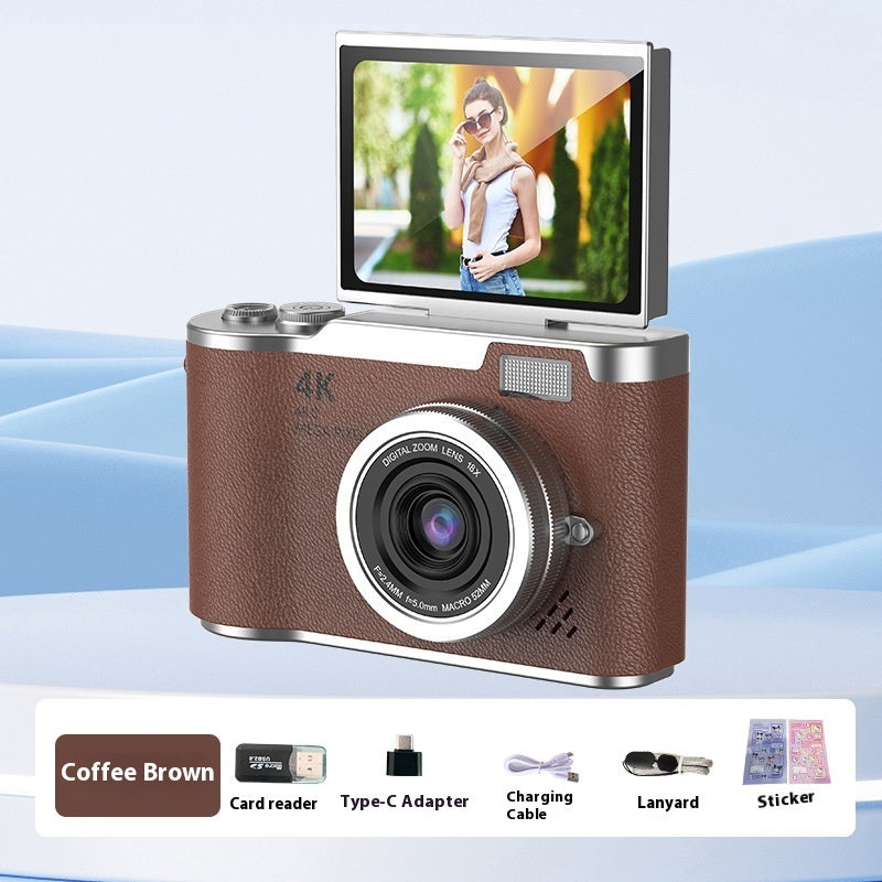 4K HD digitale camera met roterend scherm - Leg het leven vast in verbluffende details