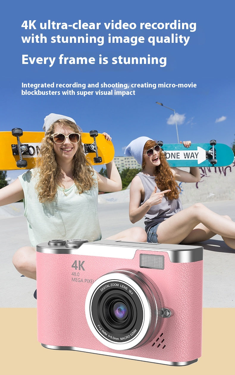 4K HD digitale camera met roterend scherm - Leg het leven vast in verbluffende details
