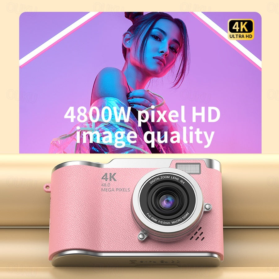 4K HD digitale camera met roterend scherm - Leg het leven vast in verbluffende details