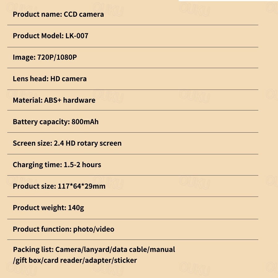 4K HD digitale camera met roterend scherm - Leg het leven vast in verbluffende details