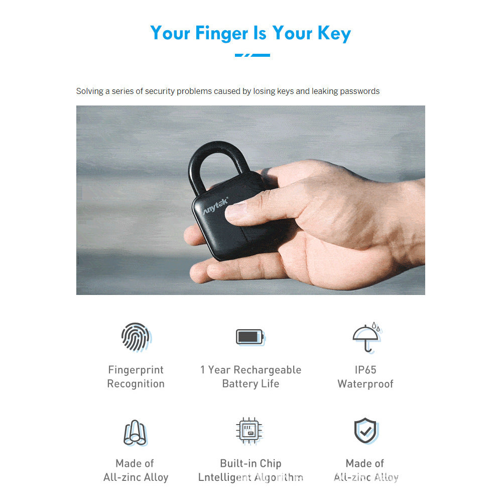 Anytek™ Smart Waterproof Vingerafdrukslot
