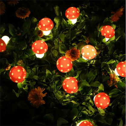 GlowShroom™ Solar-Lichterkette in Pilzform