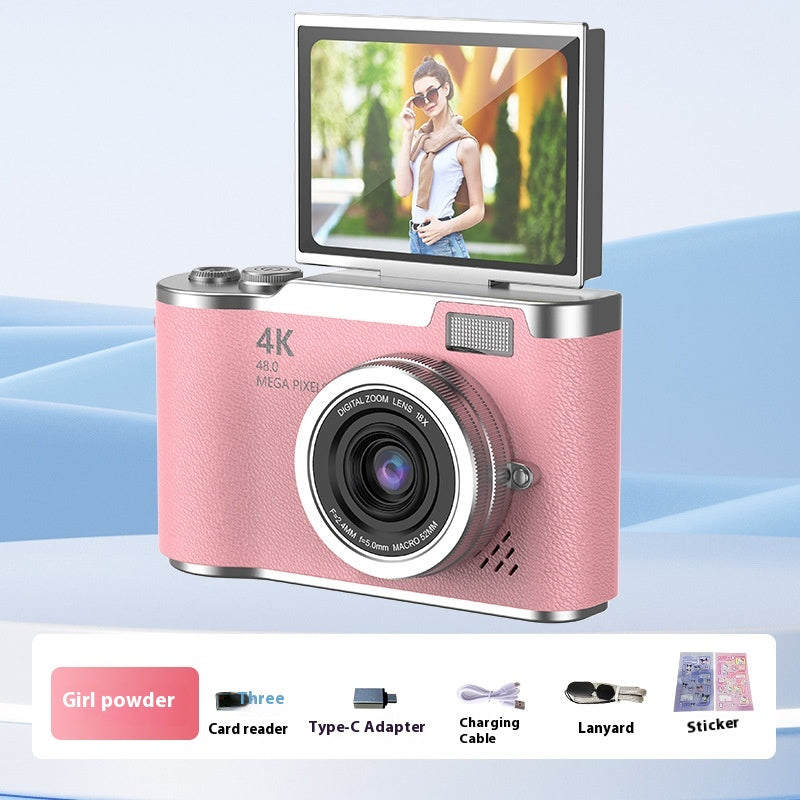 4K HD digitale camera met roterend scherm - Leg het leven vast in verbluffende details 