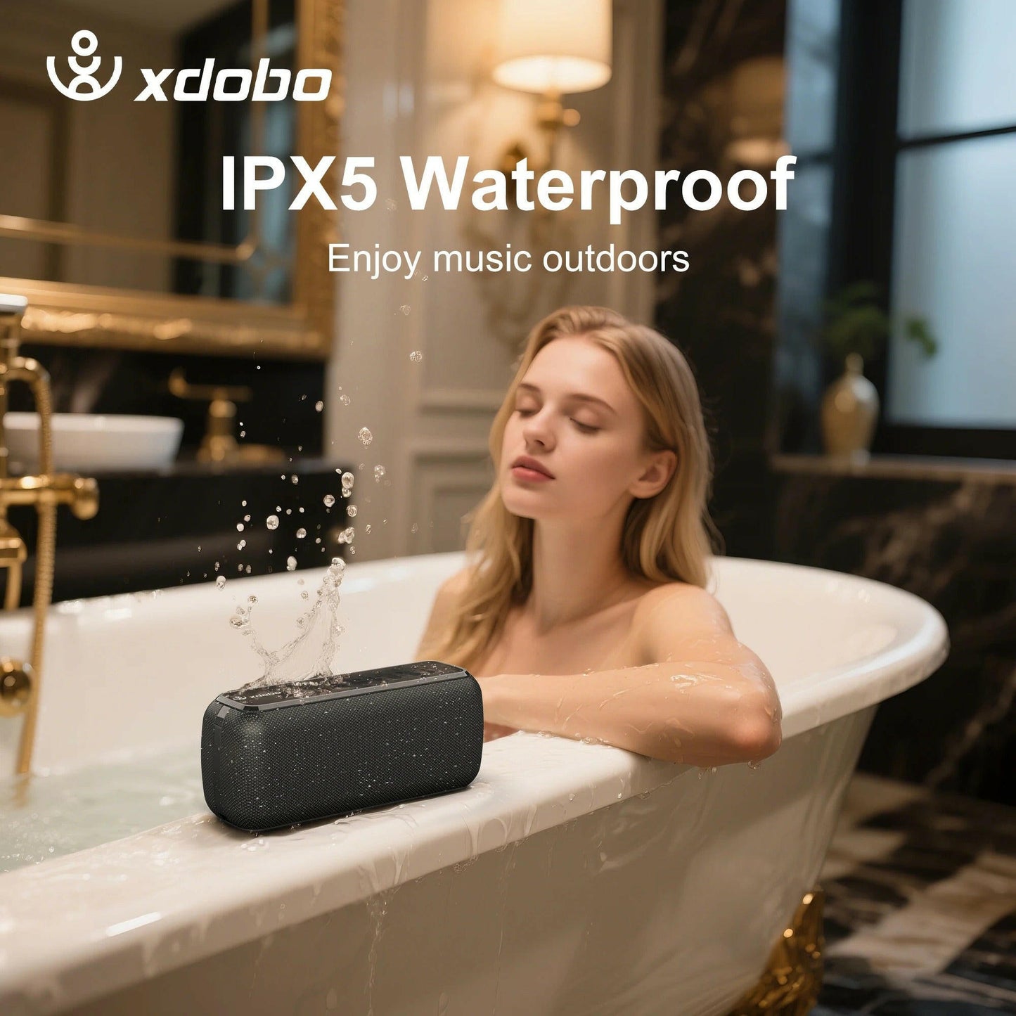 Portable Bluetooth speakers with built-in power bank feature, ideal wireless speakers for travel and outdoor use.