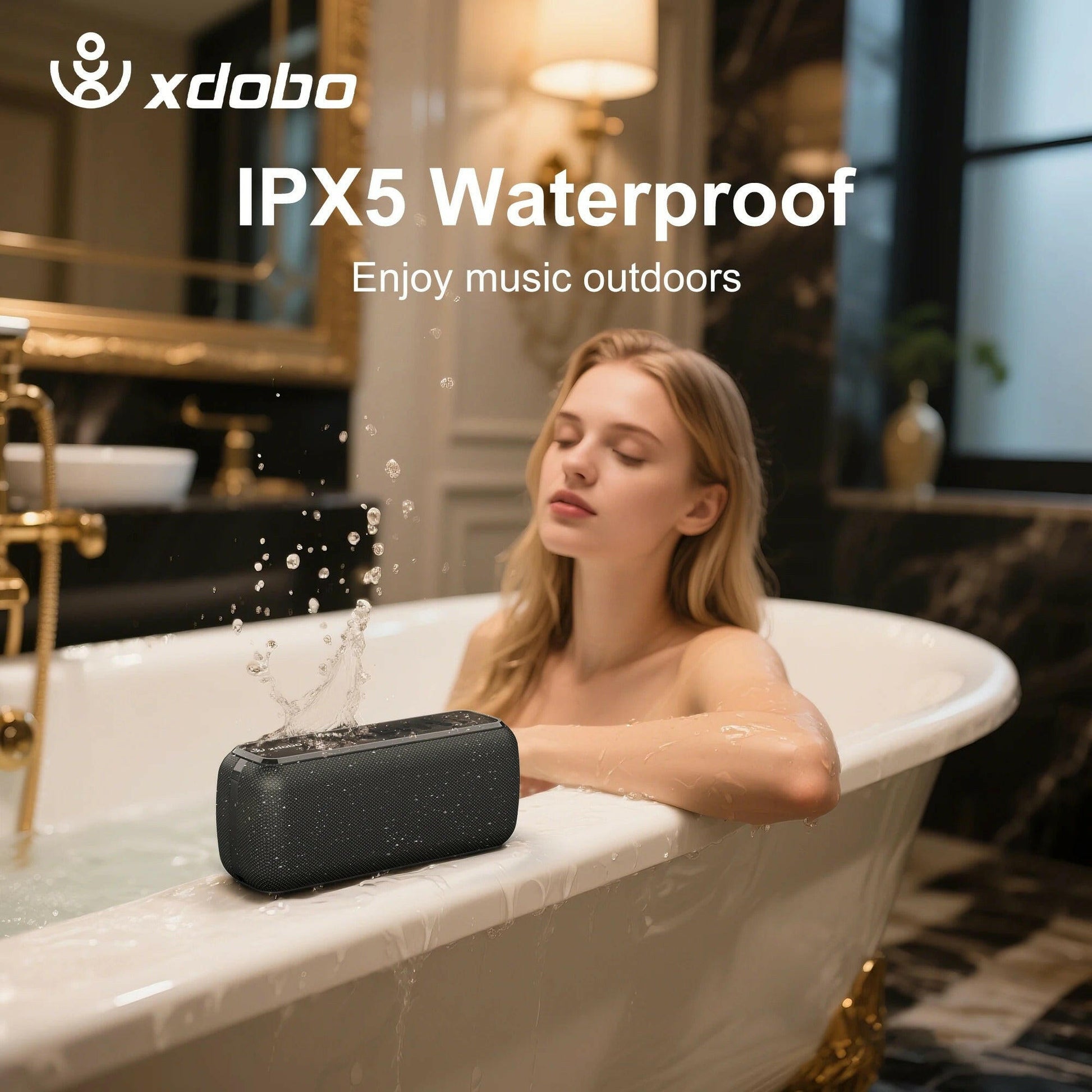 Portable Bluetooth speakers with built-in power bank feature, ideal wireless speakers for travel and outdoor use.