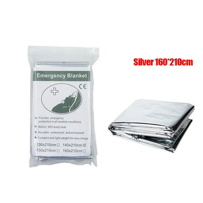 Notfall-Thermo-Poncho-Decke, leicht, faltbar, wasserabweisend