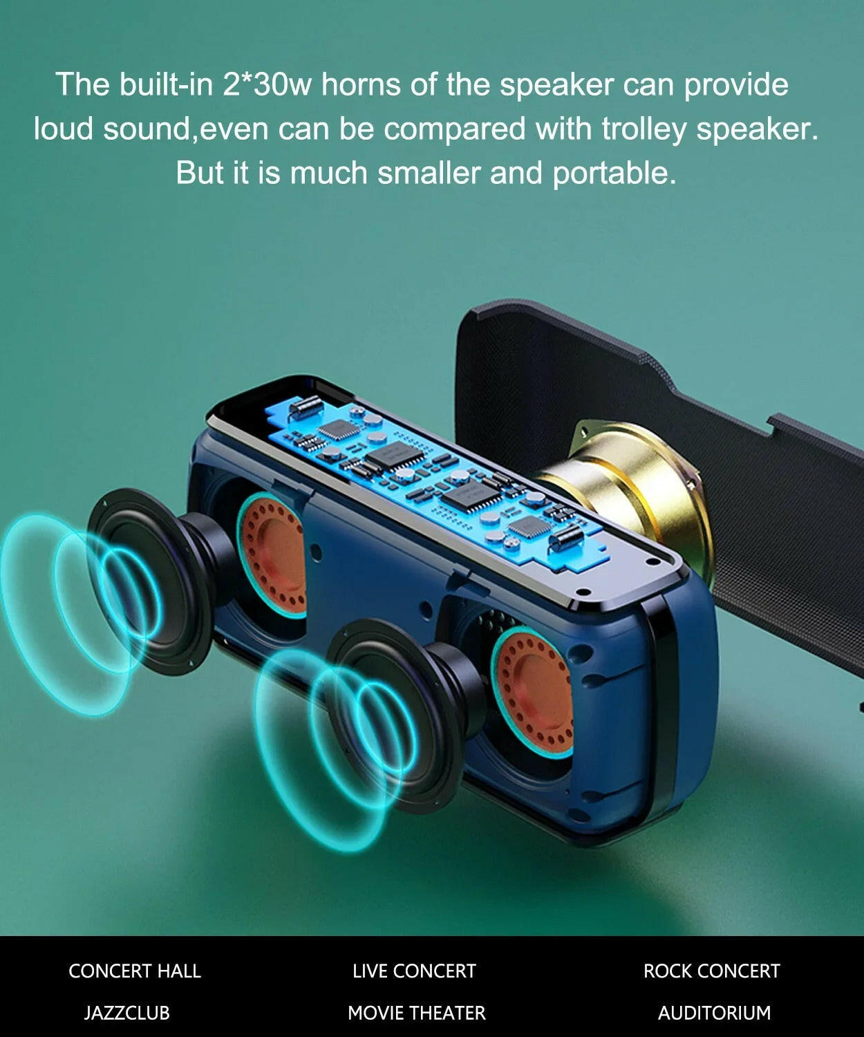 Portable Bluetooth speakers with built-in power bank feature, ideal wireless speakers for travel and outdoor use.