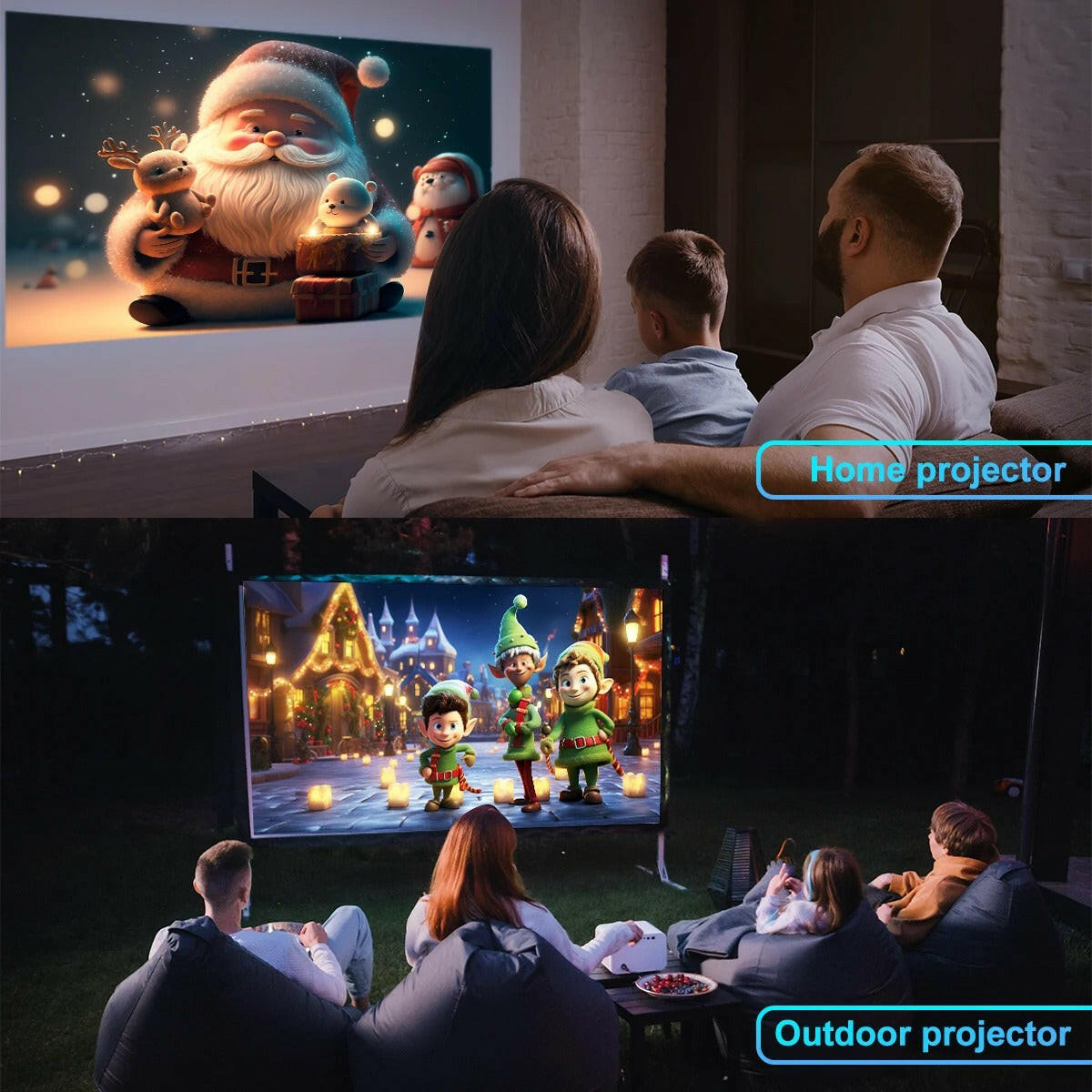 4K Android Projector HY320 displaying vibrant images with advanced home theater technology for cinematic experiences