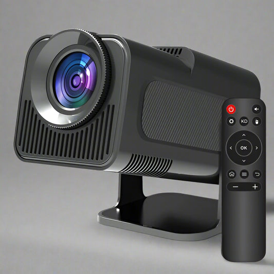 4K Android Projector HY320 displaying vibrant images with advanced home theater technology for cinematic experiences