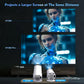 HY300 Pro Android Projector displaying 4K LED visuals for media rooms, a top choice among affordable home projectors.