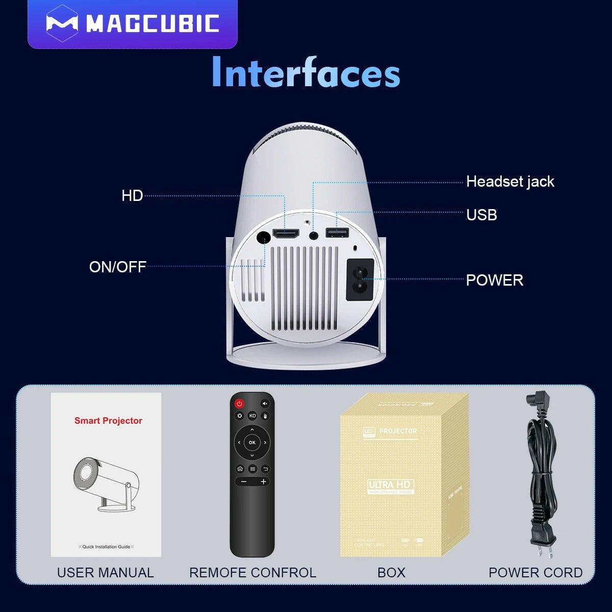 HY300 Pro Android Projector displaying 4K LED visuals for media rooms, a top choice among affordable home projectors.