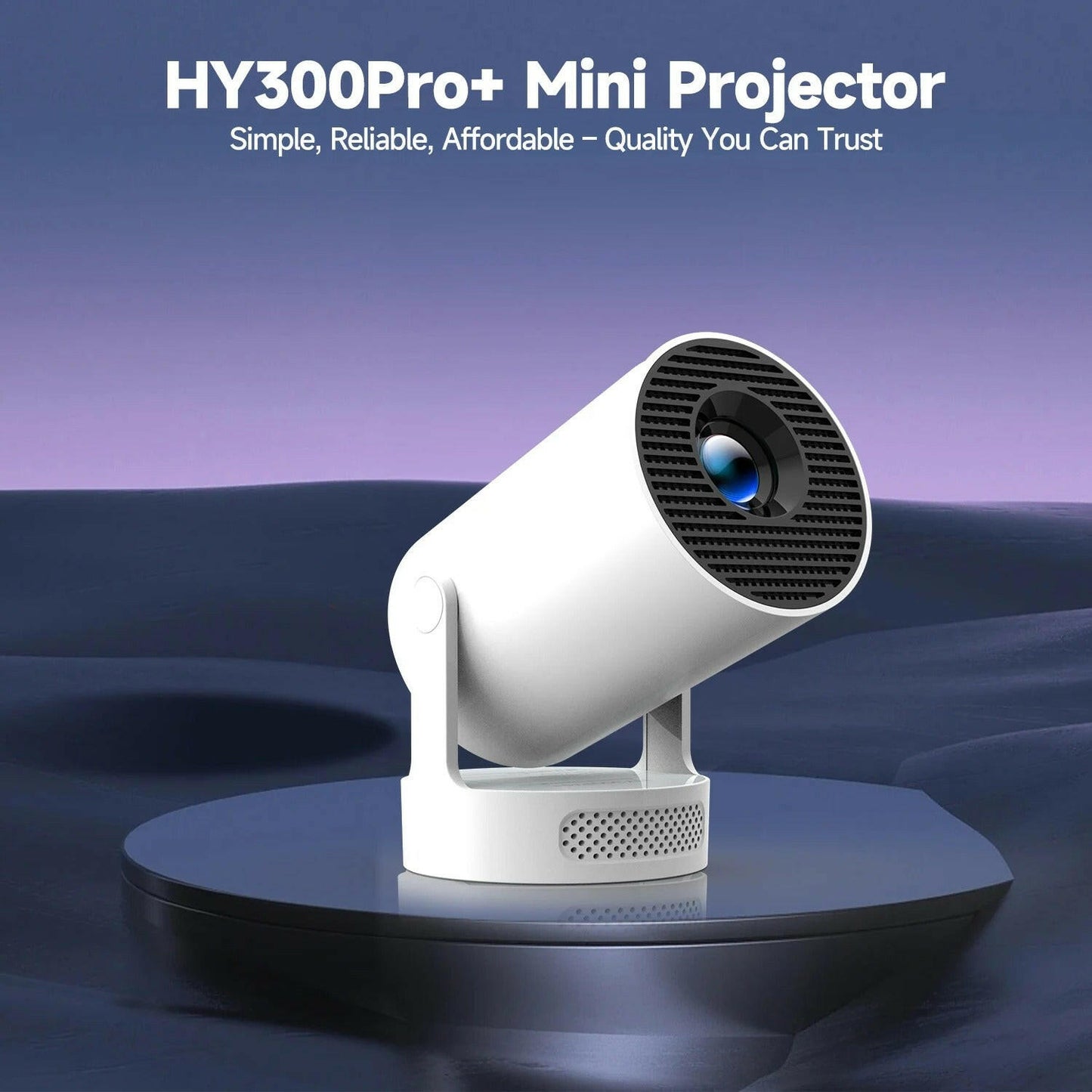 4K WiFi HY300 PRO+ Smart Projector, mini projector for mobile, and best portable projector under $200