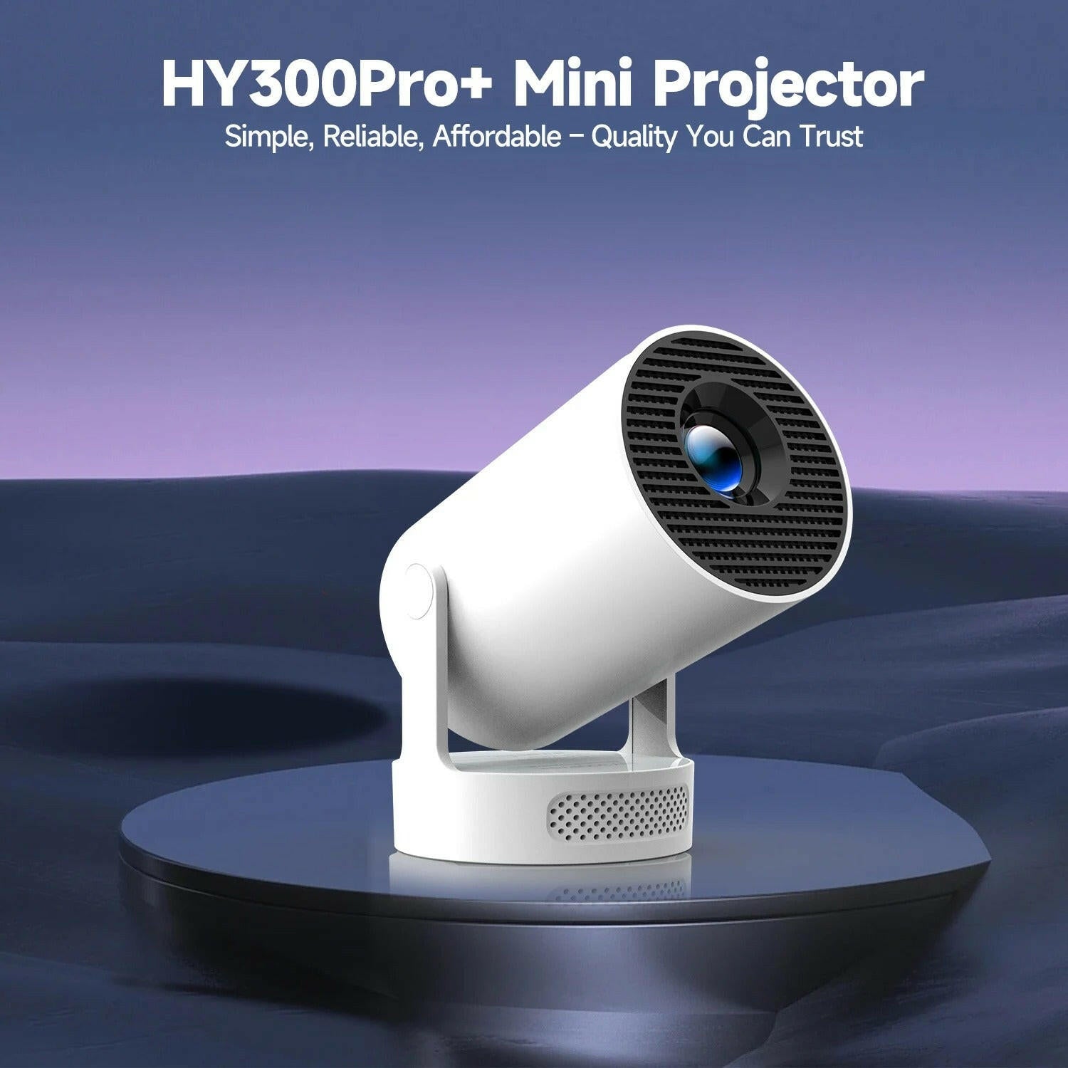 4K WiFi HY300 PRO+ Smart Projector, mini projector for mobile, and best portable projector under $200