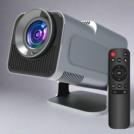 4K Android Projector HY320 displaying vibrant images with advanced home theater technology for cinematic experiences