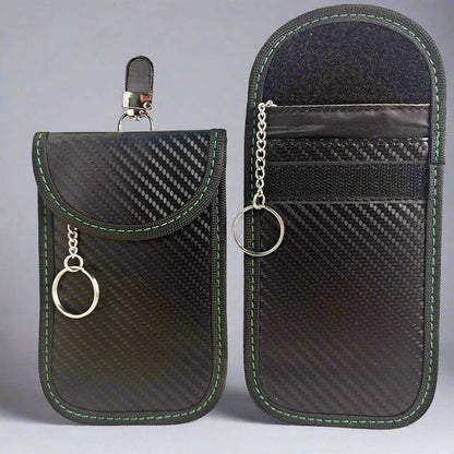 Premium car key protection case with RFID blocking technology for enhanced security and anti-theft measures.