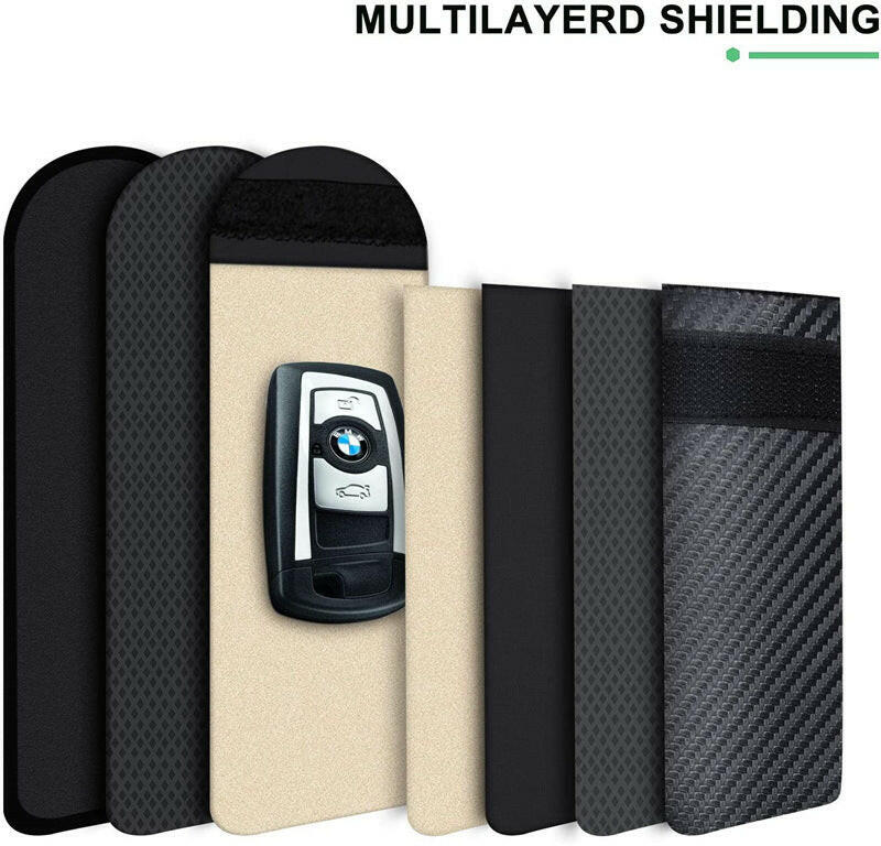 Premium car key protection case with RFID blocking technology for enhanced security and anti-theft measures.